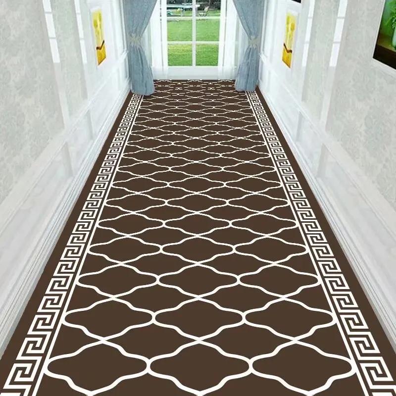 

Розкішна європейська довга килимова доріжка для коридору, класична прикраса готельного холу, домашній прохід, нековзний довгий килимок, килим для доріжки, можна прати 90x200cm 35.4x78in