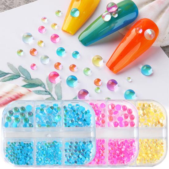 

able Mocha Bead Nails Ornaments Creative Resin Long-Lasting