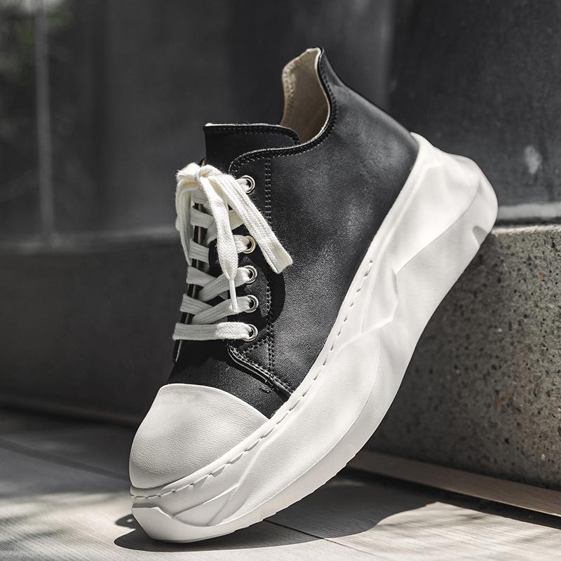 2025 Men's High-Top Thick-Soled Zipper Martin Boots - Fashionable and Versatile Autumn Footwear