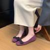 Fashion New Style Luxury Shallow Female Soft Round Toe Ladies Flats with Shoes Slides Footwear Fashion Butterfly-Knot Women Ballet Flats