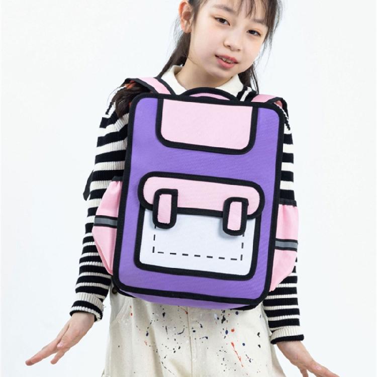 Creative Cartoon 3D Backpack for Children Anime Style Daypack Casual Book Bags for School and Short Travels