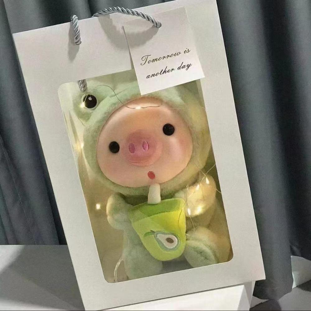 Ins healing Department Internet celebrity transformation milk tea pig doll to send girls doll children birthday gift plush toy