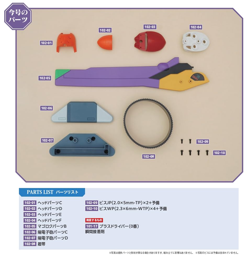 Building Evangelion Ausgabe 102 Einheit-01, (Einheit-02 Edition) [Zeitschriften-Enzyklopädie] (mit Teilen)