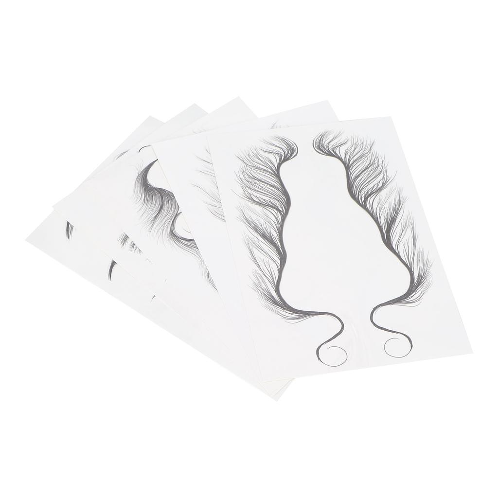 5Pcs Temporary Hair Tattoo Stickers Curly Hair Makeup Stickers Fake Hairline Tattoo Stickers