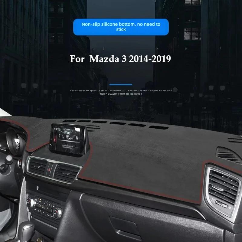 Car Interior Accessories Tools For Mazda 3 Axela 2014-2024 Dashboard Sunshade Mat Center Console Anti-Slip Light Shield Pad