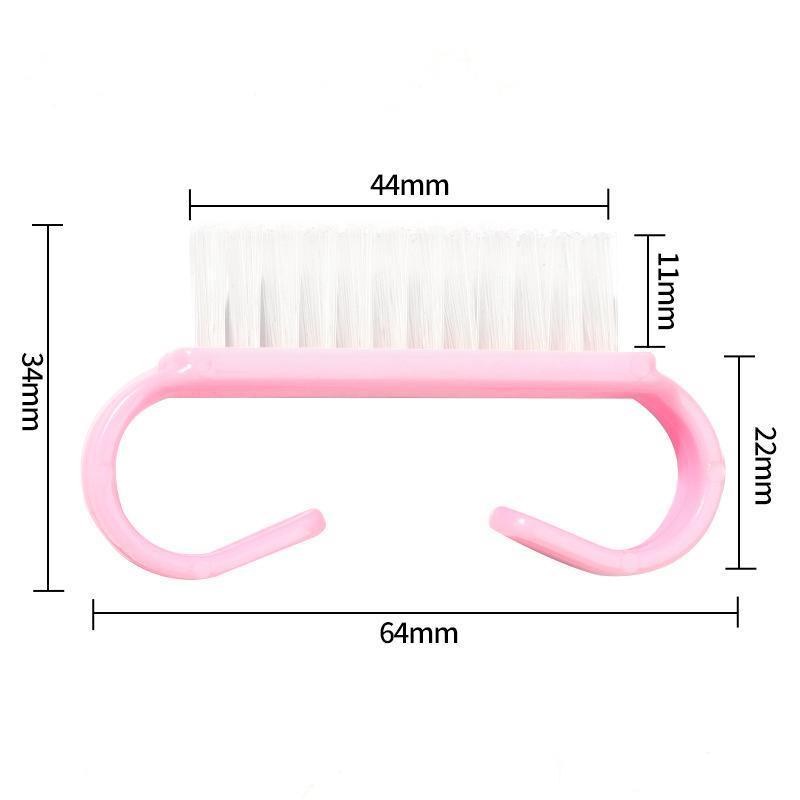 Soft Bristle Nail Dust Brush Non-slip Comfy Handle Pastel Colors Portable for Home DIY Manicure Nail Art Cleaning