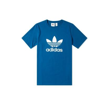 Originals Classic Trefoil Logo Print Short Sleeve T-Shirt Men Tops Indigo DV1603