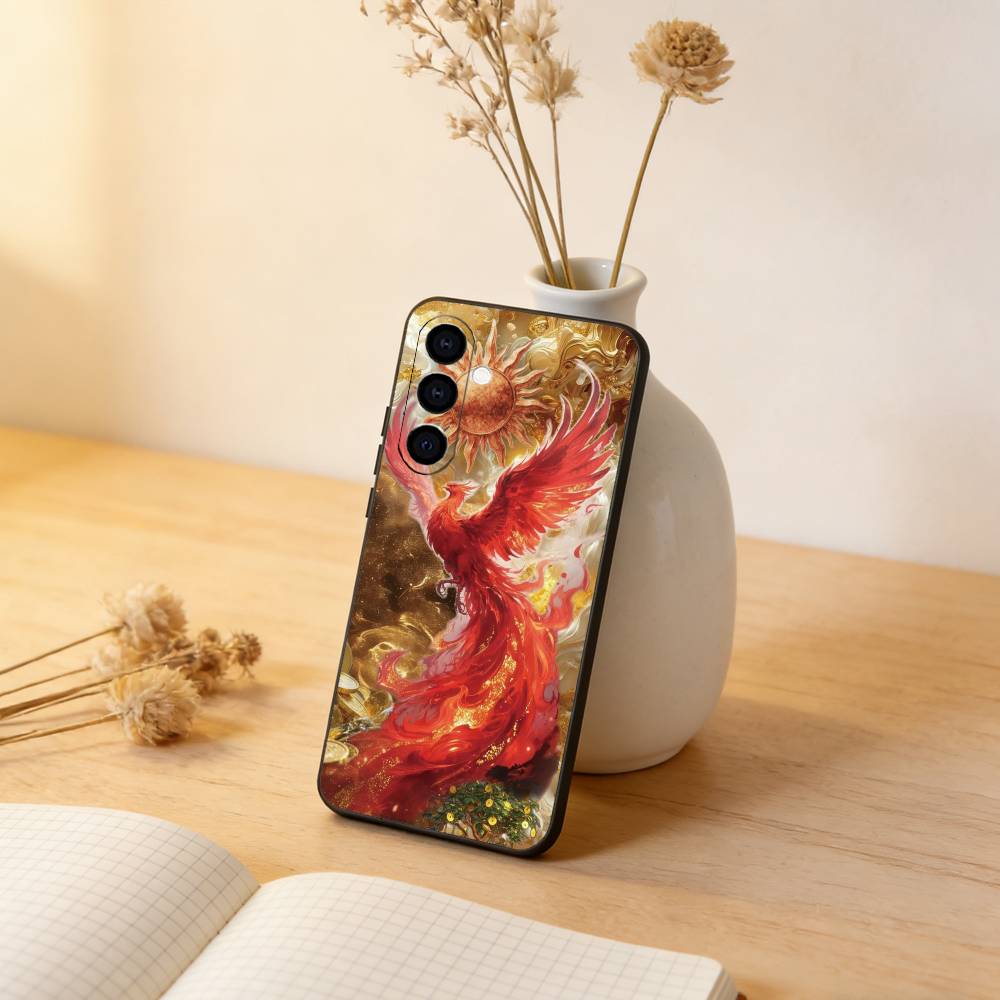 

Phoenix Phone Case Black Silicone Soft For Samsung Galaxy A73,A72,A71,A70,A53,A52,A51 Samsung a42 5g
