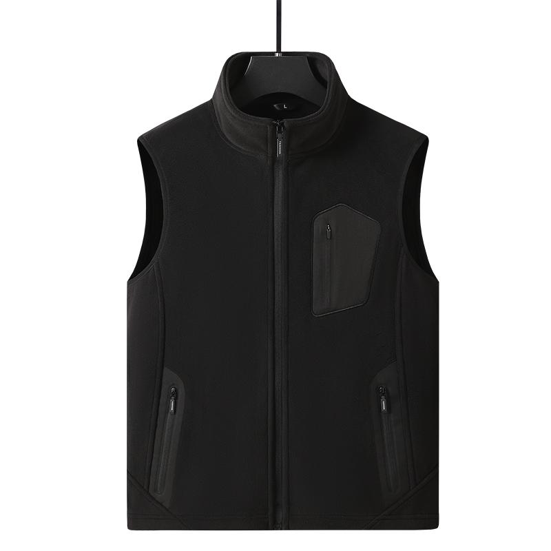 Men's Vest Warm Vest Sleeveless Jacket Zipper Cardigan Top