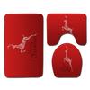 Christmas Bathroom Floor Mat Toilet Three-Piece Set