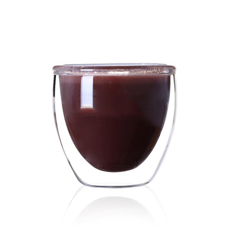 1PCS Heat-Resistant Double Wall Glass Cup Milk Whiskey Tea Transparent Beer Espresso Coffee Cup Drinkware Cups Drinking Glasses