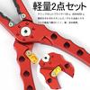 Fish Grip Fishing Fishing with High with Wrist Aluminum Red Set, Tackle, Pliers, Lock, Rust-Resistant, Lightweight, Hardness, Rope, Alloy, 2-Piece