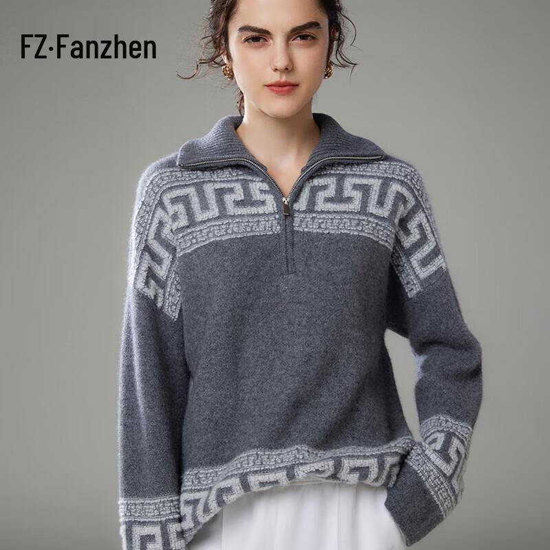 Женский утепленный кашемировый свитер с высоким воротником Fanzhen M