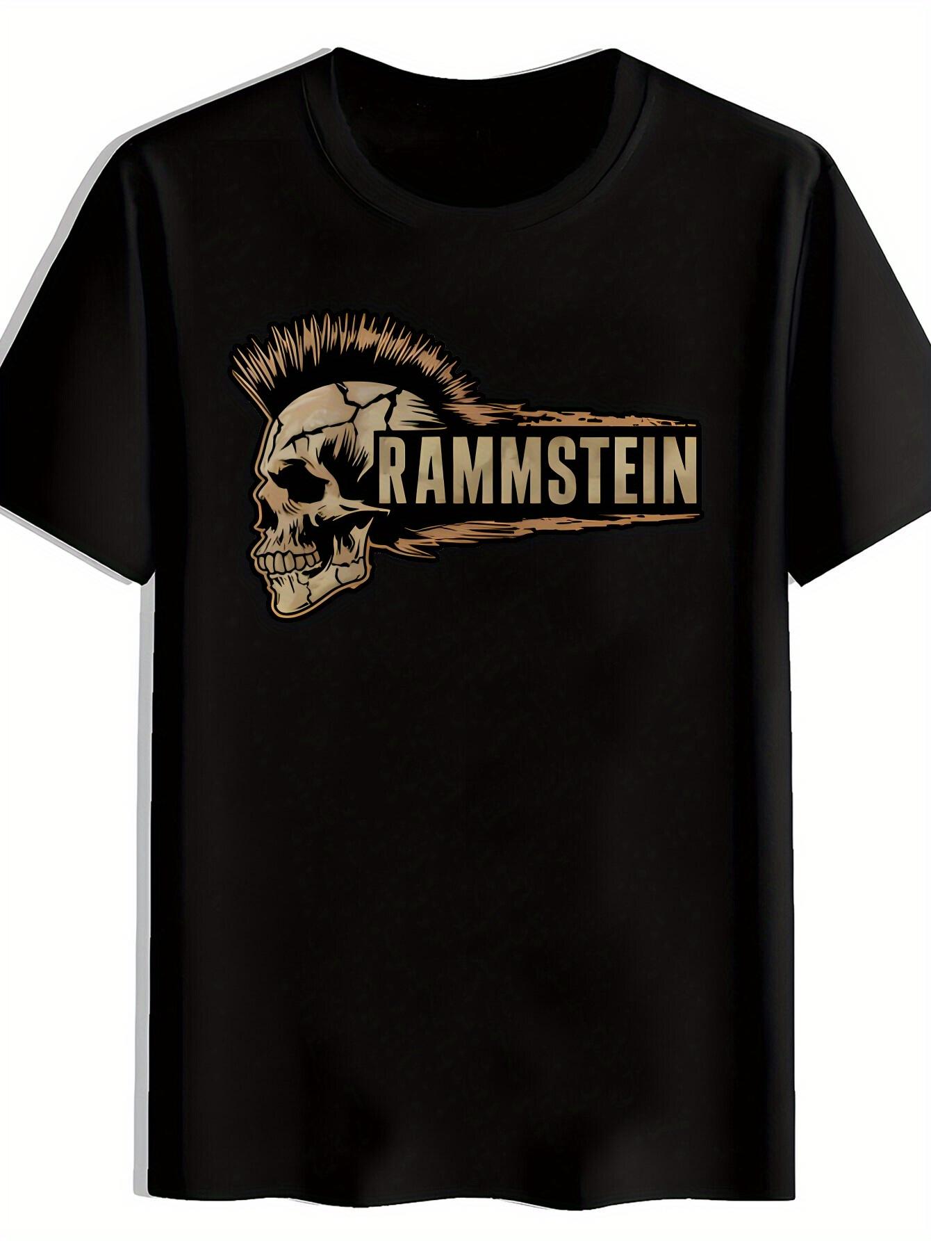 Black Rammstein Graphic T-shirt - Vintage Rock Band Logo S