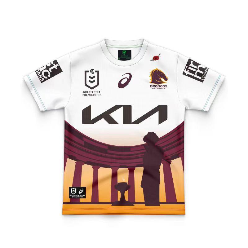 NRL Brisbane Broncos Womens Rugby T-Shirt Polo Tank Top Kids Sports Casual Shirt