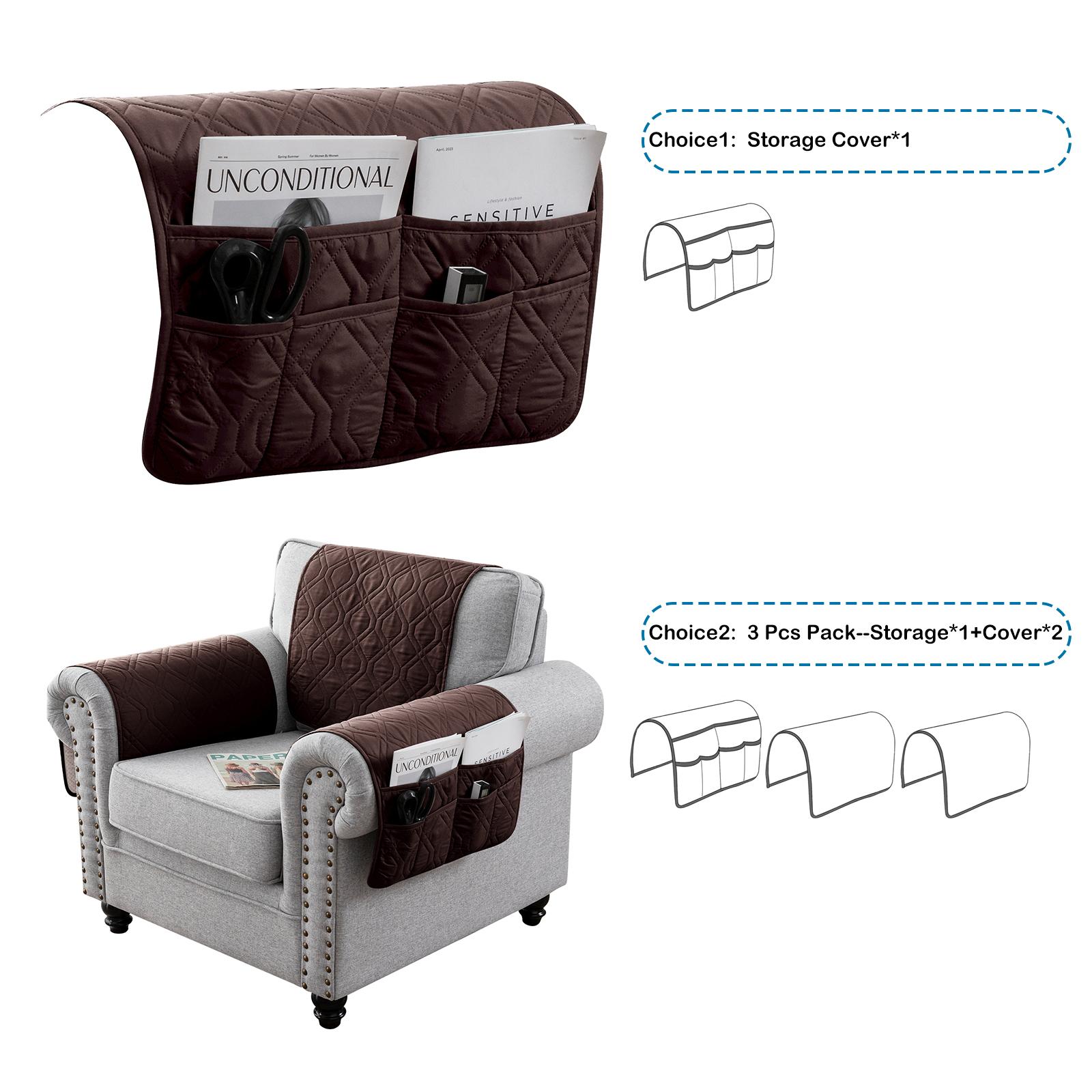 100% Waterdichte Gewatteerde Bankleuningbeschermers Huisdiermat Opbergzak Slipcovers Verwijderbare Stretch Meubel Arm Bankbeschermer 1pc Storage Cover
