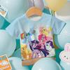 2026 My Little Pony Boys Girls Family Kids T-shirt Tops Summer Comfortable and loose-fitting versatile T-shirt