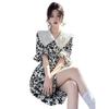 Women's Floral Print Doll Collar Dress - Spring/Summer 2026 Collection: Waist-Cinched, Slimming, Resort-Ready, Beautiful Design