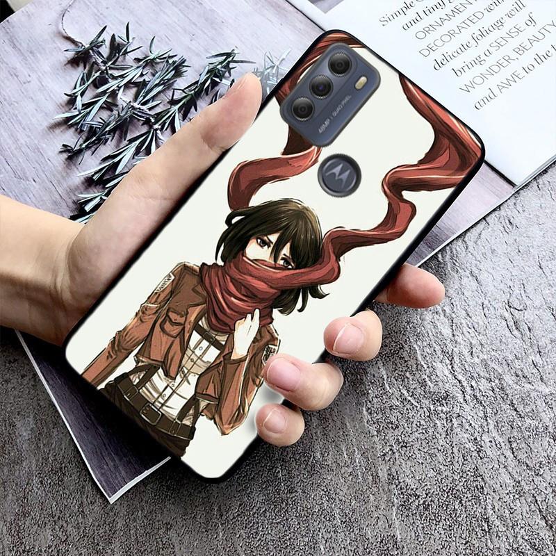 Funda para teléfono de Ataque a los Titanes para Motorola Moto E32 E20 E40 G22 G52 G20 G30 G100 G60 G50 G10 GPure GStylus G9 One Action Macro