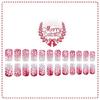 Durability ABS Press On Nail Pack of 24 Red White Snowflake Christmas Fake Nail Easy Application for Long Last Wear