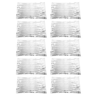 Couverture de survie 130x210cm Portable Multifonctionnelle Imperméable Thermique Argent