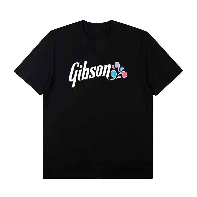 S5XL Asian Size Collection Gibson Les Paul Shortsleeved Tshirt Rock Band Costume Summer Clothin Fashion Tops Graphic T Shirts