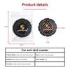 2PCS Car Interior Coasters Water Cup Pad Non-slip Mats Holder For Porsche 911 718 Taycan Panamera Cayenne Macan Cayman Accessory