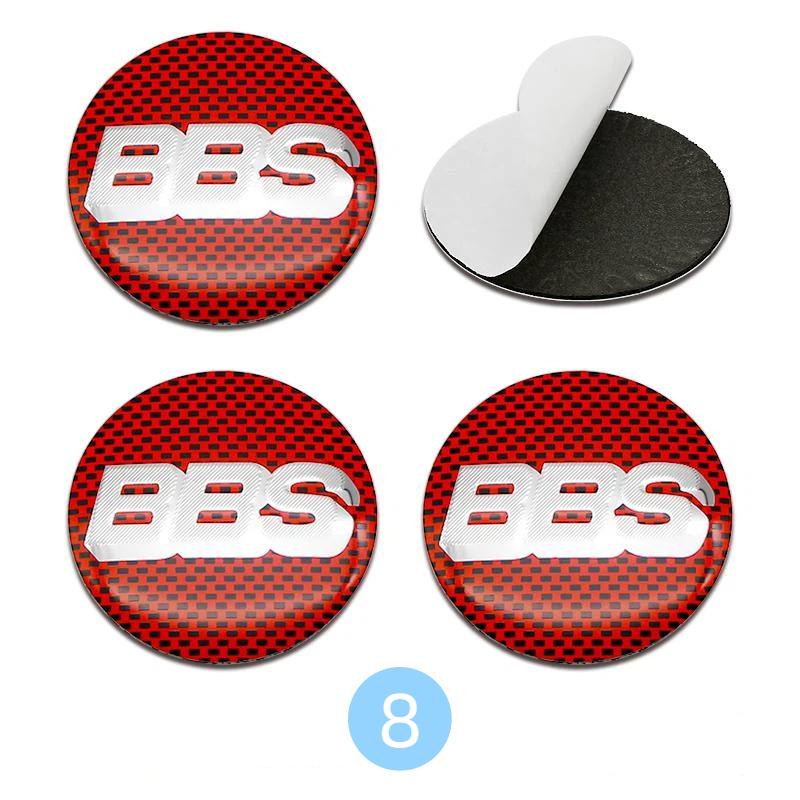 4pcs 56/60/65/70mm BBS Modified Badge Car Wheel Center Hub Caps Stickers Accessories
