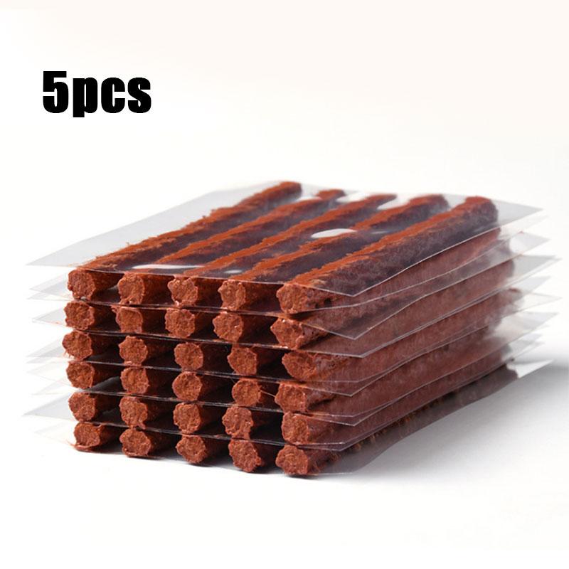 Car Bike Motorcycle Tire Repair Tools Kit with Rubber Strips Tubeless Tyre Puncture Studding Repair Rubber Stripes Sets