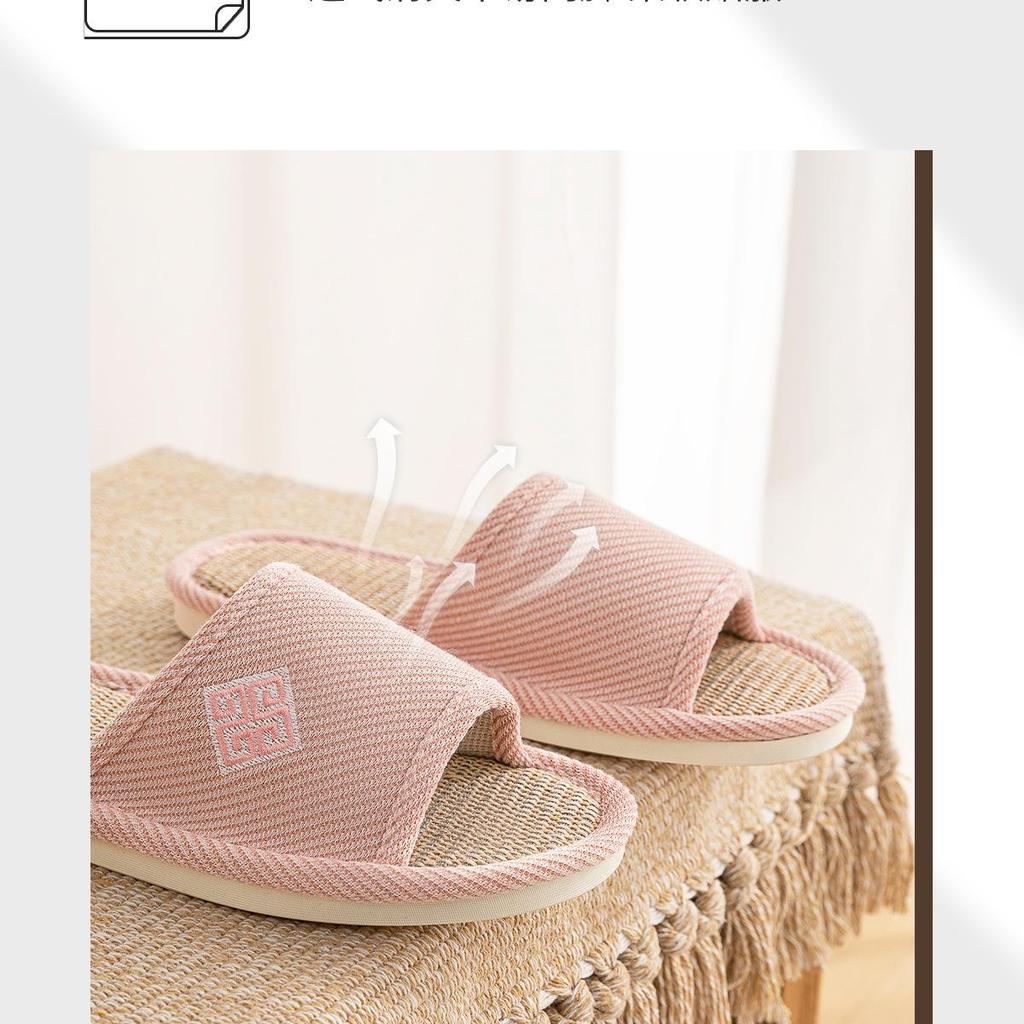Men's Luxury Breathable Linen Slippers - 2025 Summer Non-Slip Casual Style