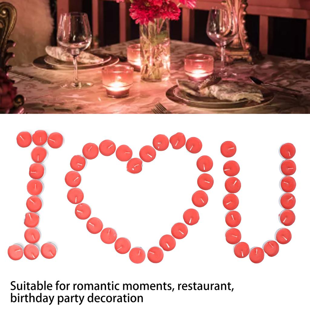 50pcs Tea Light Candles 2 Hours Extended Burn Time Smokeless Candle Decorative Candle for Party