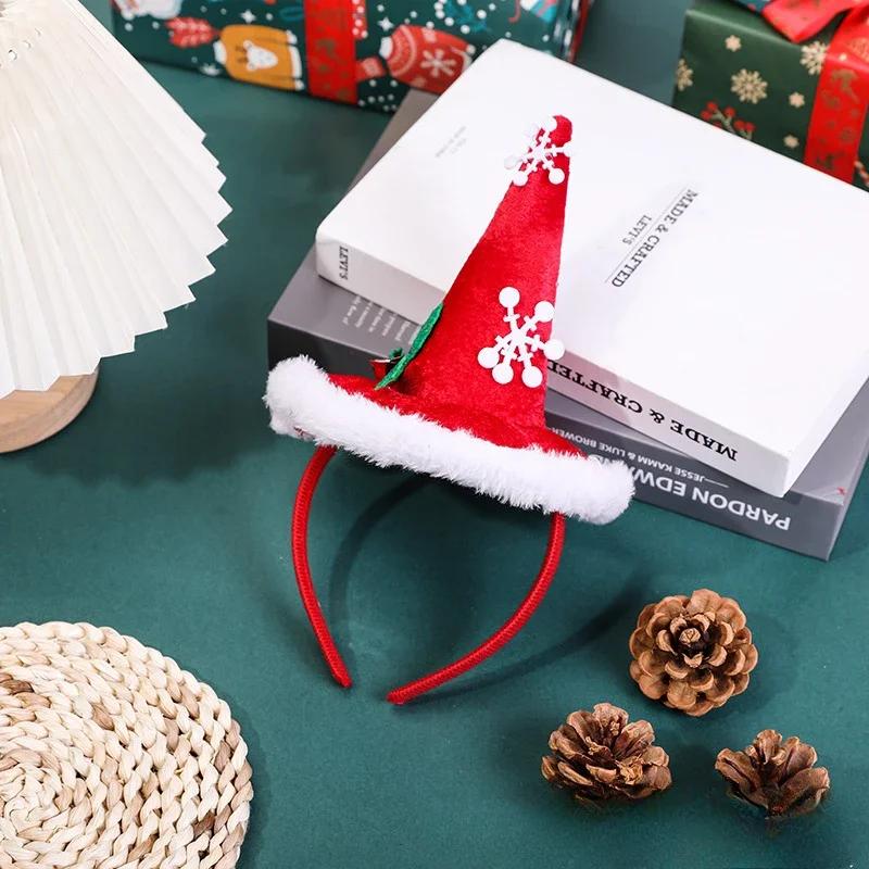 Bentițe de Crăciun Brad de Crăciun Pălărie de Moș Crăciun Bandă de păr 2024 Decorațiuni de Crăciun pentru casă Fete Femei Cadouri de Anul Nou 2025\