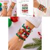 Ensemble de Bracelets Flocon de Neige et Père Noël en Perles Avec Métal Fait Main Pour Cadeau de Fête