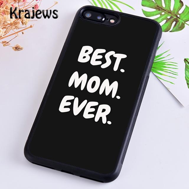 Krajews Best Mom Ever Phone Case Cover For iPhone 17 Air 16 15 14 plus 12 13 pro max coque Shell Fundas