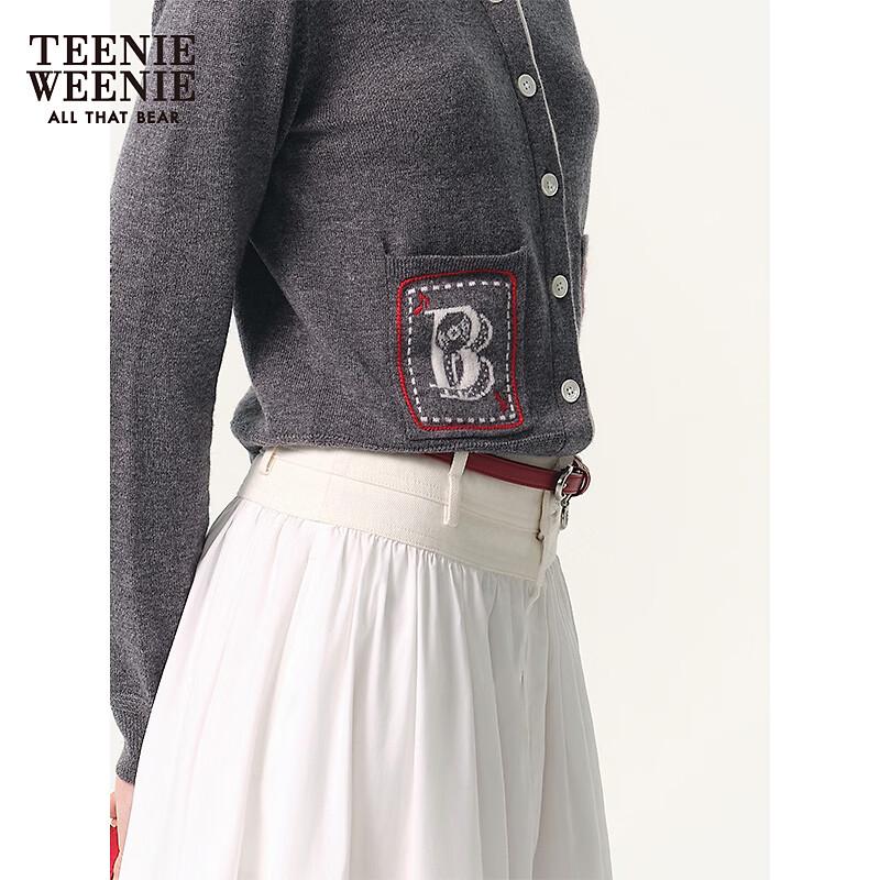 Teenie Weenie Women's Little Bear Letter Knitted Cardigan