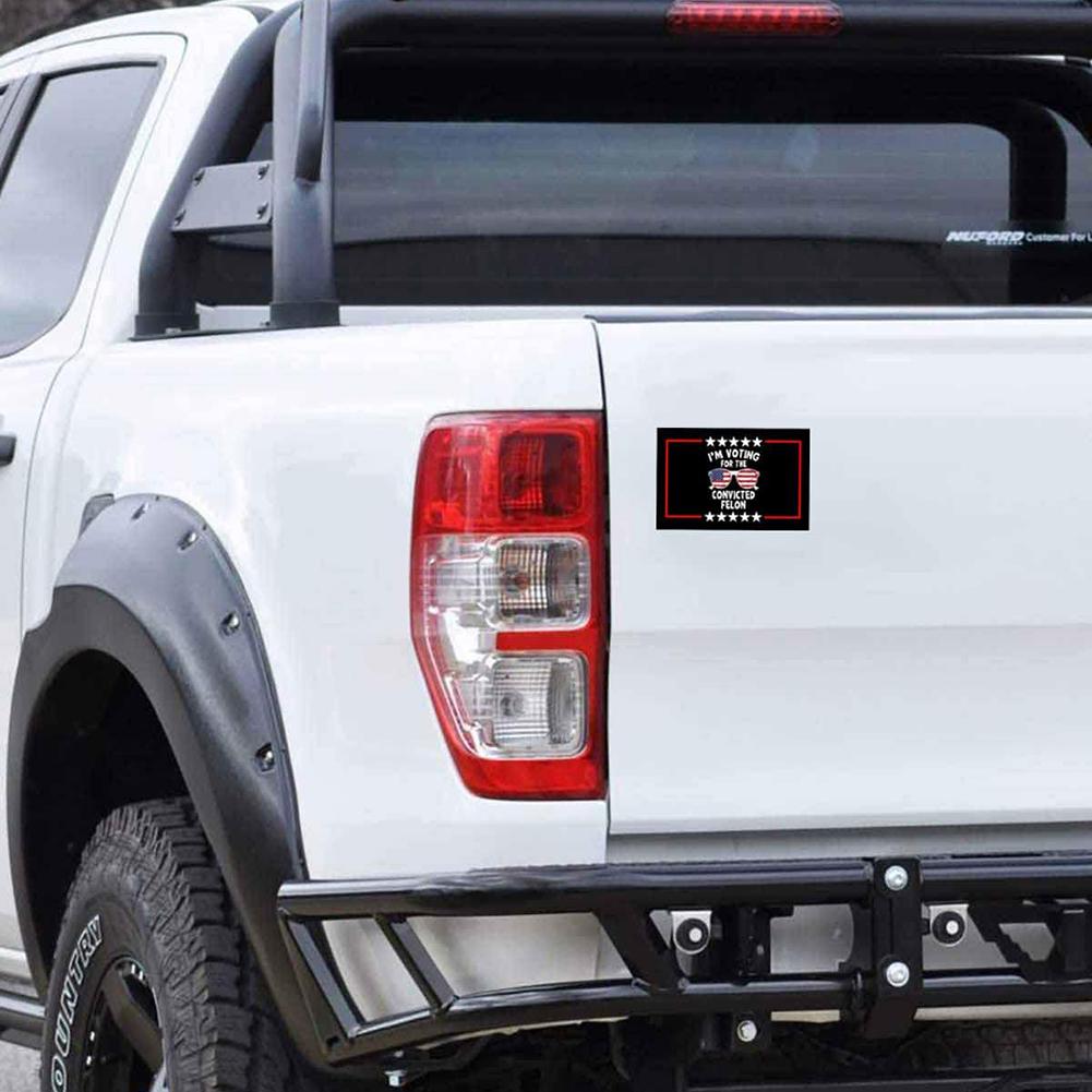 10PCS I'm Voting for the Convicted Felon Funny 2025 Magnets Decals Novelty Waterproof Car Window Decorative Sticker