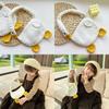 Adorable Korean Style White Goose Knitted Handbag For Kids Perfect For Daily Outings