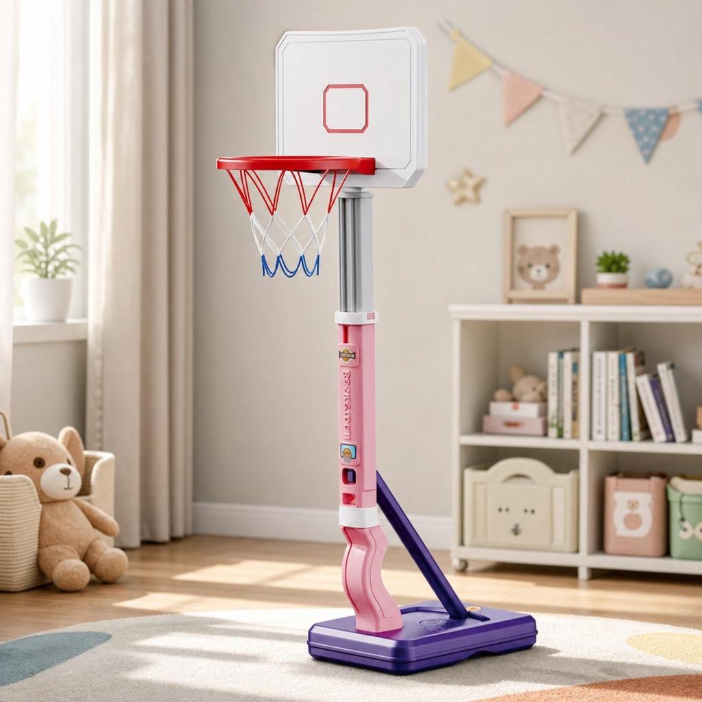 Sturdy Children's Basketball Goal | Adjustable Height, Kids Hoop with