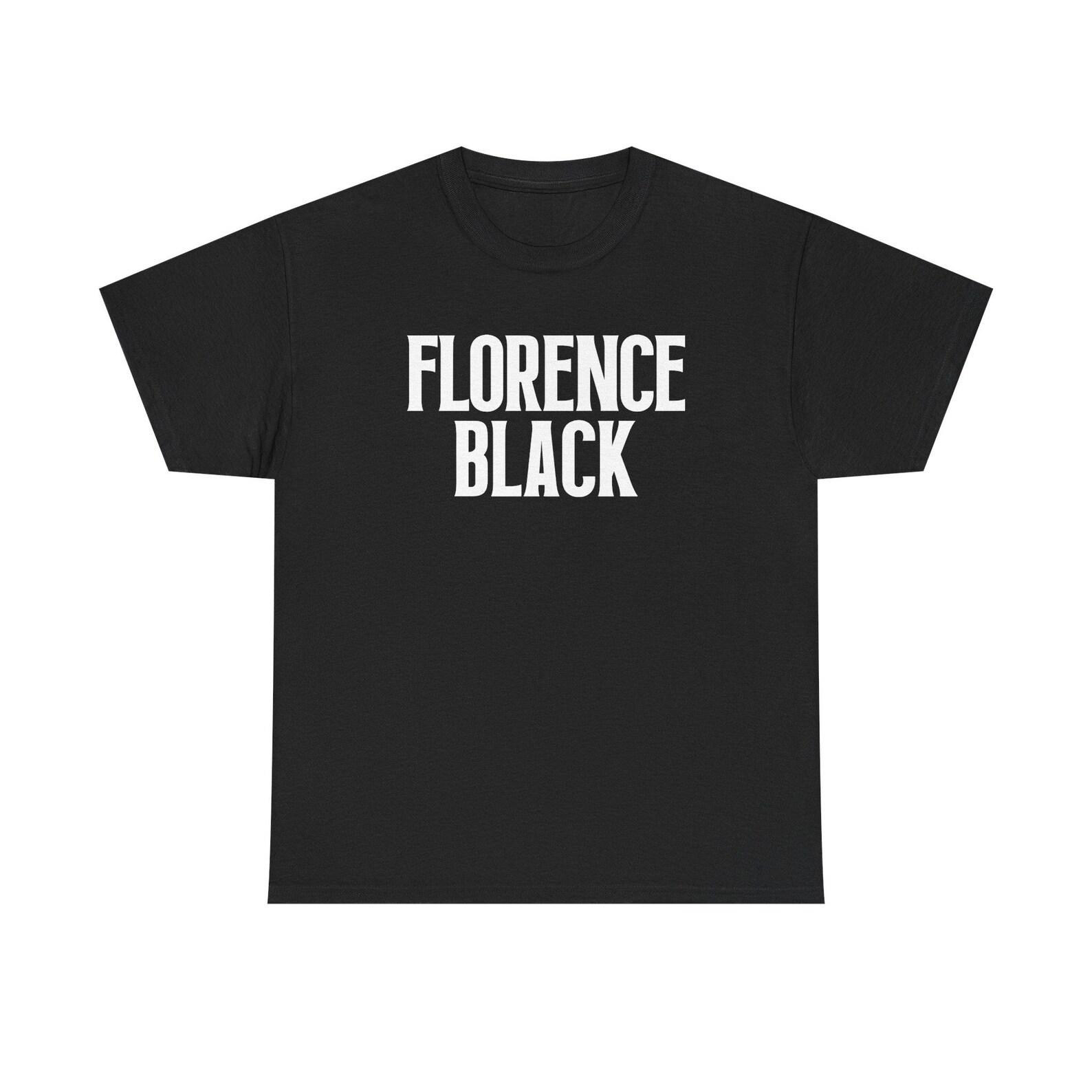 Florence Black Shirt, Welsh Rock Band Tee, Hard Rock T shirt, Alternative Rock Graphic Tee, Unisex Heavy Cotton Shirt 3XL