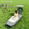 Outdoor Folding Sunbathing Lounge Chair: Recline, Lie, or Sit - Perfect for Summer Beach Relaxation