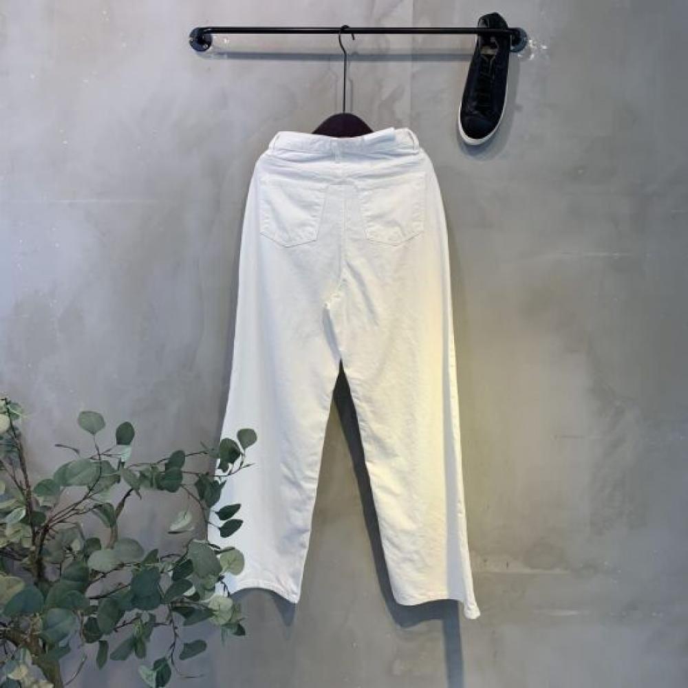 C S In The Room Pigment Wide Cotton pantS 2Color Ykk Zipper
