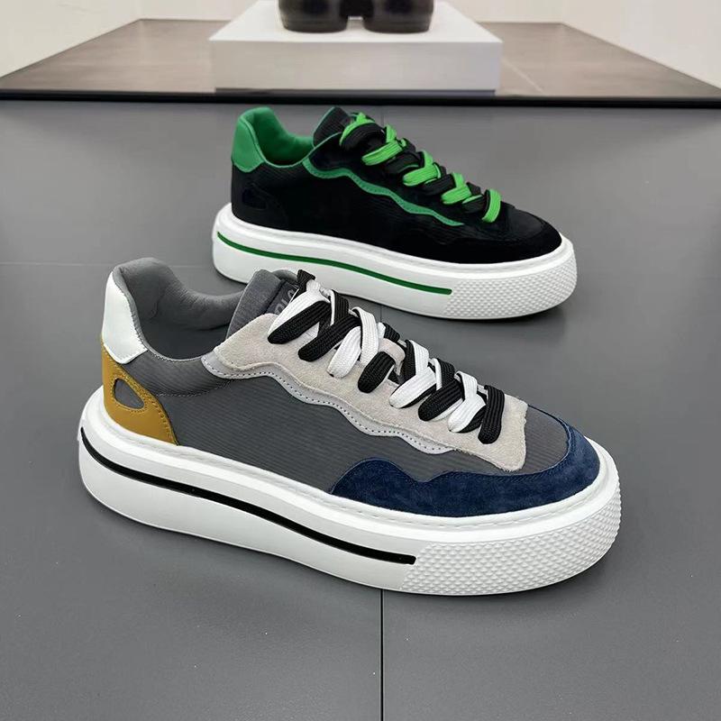 

Men s shoes summer new breathable mesh shoes versatile casual sports shoes thick sole heightening mesh trendy shoes 44