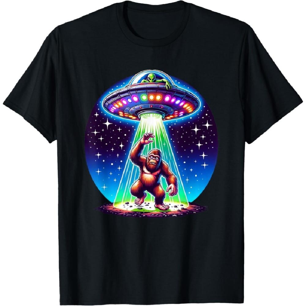 

Бигфут Сасквотч Похищение Инопланетное вторжение НЛО Космический корабль Футболка XXXXXL чёрный