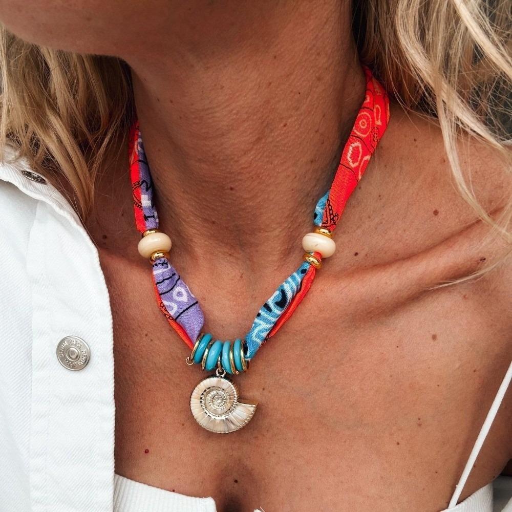 

Бусины Кулон Ракушка Ожерелье Океанский Стиль Пляжный Отпуск Веревочная Цепочка Модное Ожерелье-Шарф Ювелирные Изделия