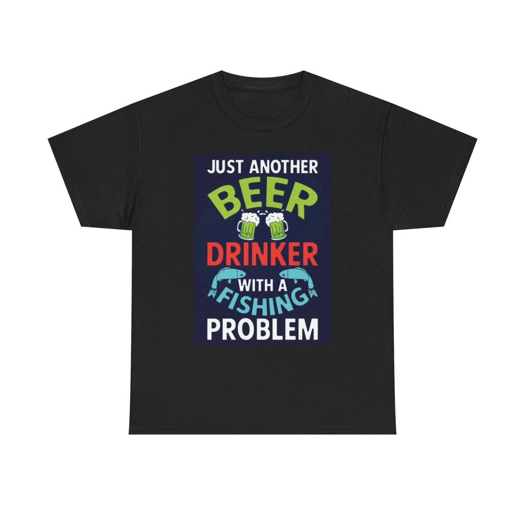 Men's and Women's T-shirts Drinking Beer And Fishing