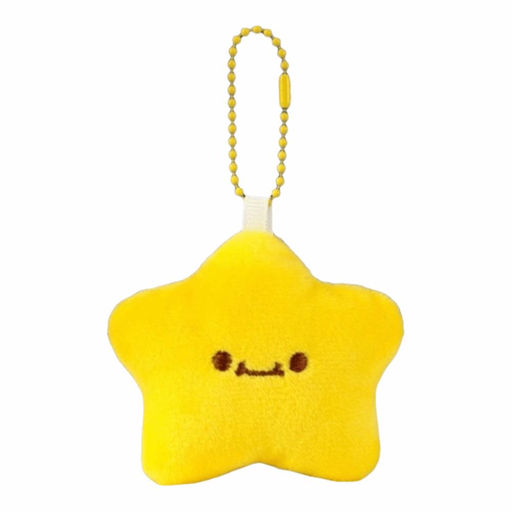 Stuffed Doll Stars Keychains Fluffy Bag Pendant Charms Star Plush Key Chain  Christmas Gift Simple Smile