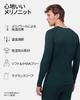 DANISH ENDURANCE Men's Merino Wool Long Sleeve Shirt, Breathable, Antibacterial, and Odor-Resistant, Dark Green, Size M