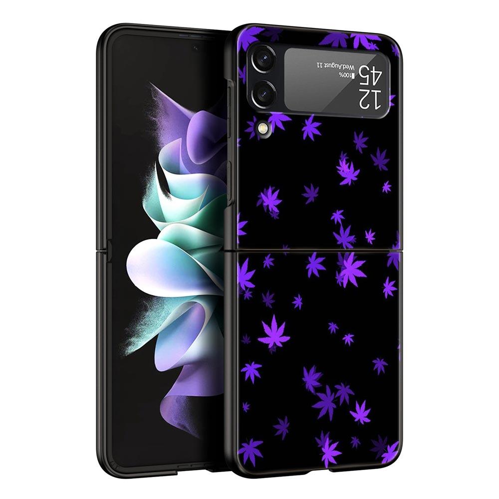infinity on Purple Phone Case for Samsung Galaxy Z Flip 3 4 5 Folding Shell For Samsung Z Flip3 Flip4 Hard Fundas Bumper Cover