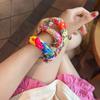Bohemian Vintage Floral Resin Bangle Minority Design Flower Print Square Chunky Bangle  Decoration