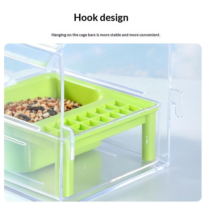 Hanging Parrot Feeder Prevent Scattering Bird Feeding Bowl Multifunction Bird Bath Parakeet Bathtub Bird Cage Accessories